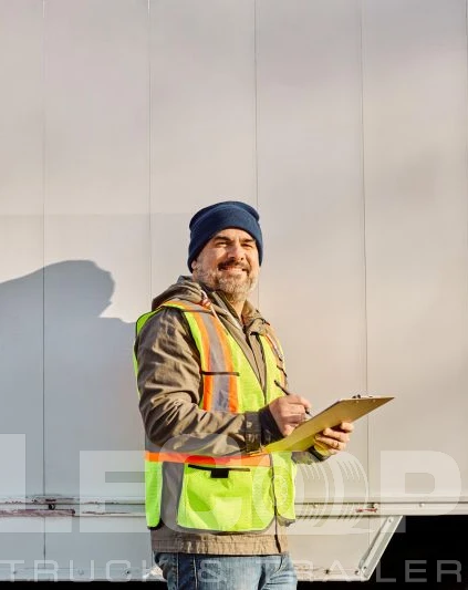 lecoop truck inspection worker clipboard