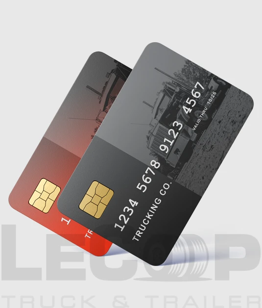 lecoop trucking fleet card design